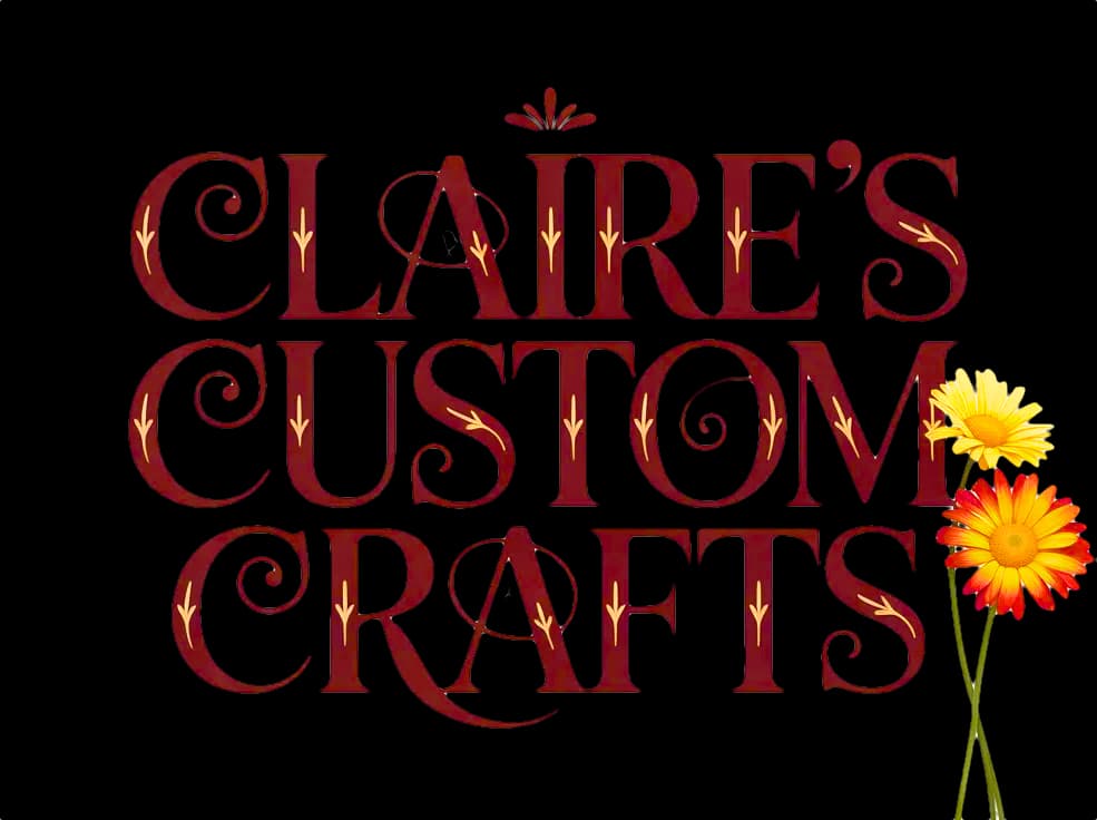 Claire's Custom Crafts floral logo